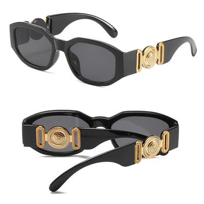 UV400 Женские солнцезащитные очки Маленькие ретро женские винтажные прямоугольные популярные мужские