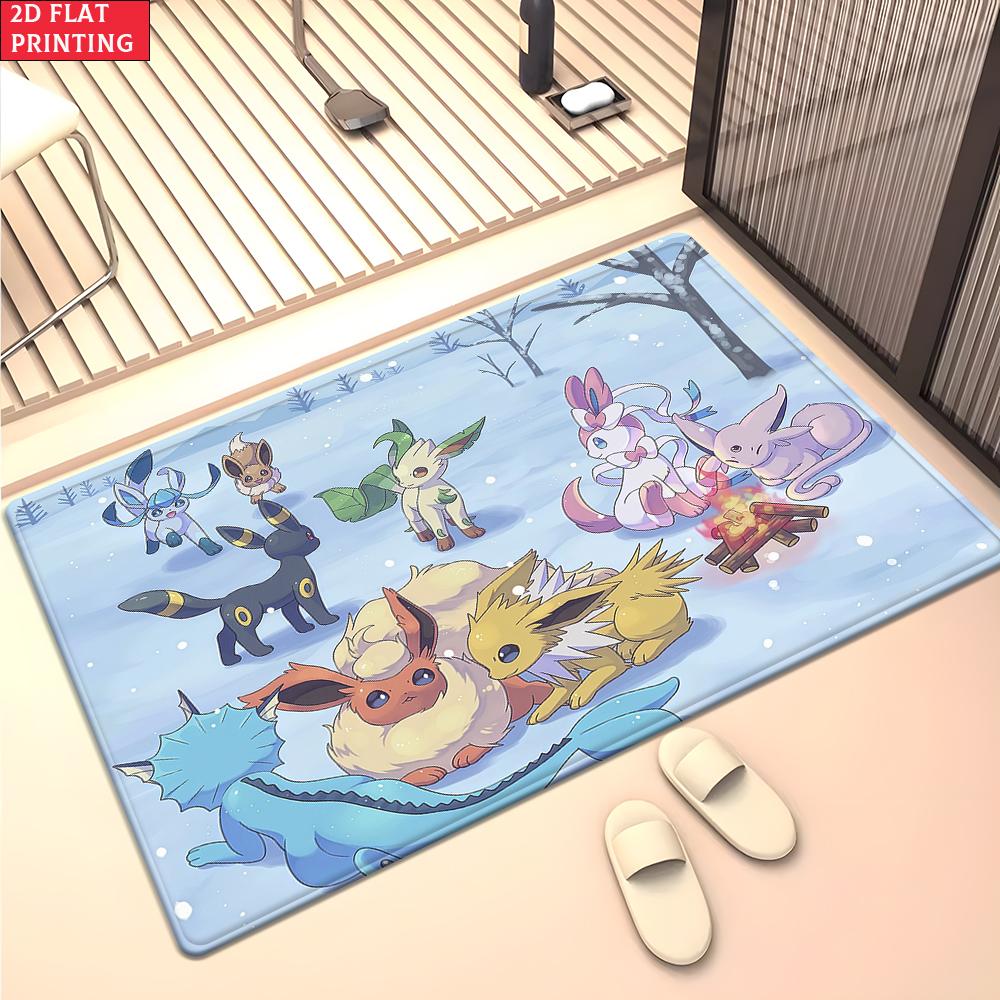 Cute Yellow Cartoon Character Area Rug Anti Slip Washable Floor Mat For Kids Bedroom Living Room Game Bedroom Home Decor Carpet