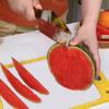 Watermelon Cutter Stainless Steel Melon Cutter Watermelon Slicers Wood Handle Efficient Fruit Cutting Tools