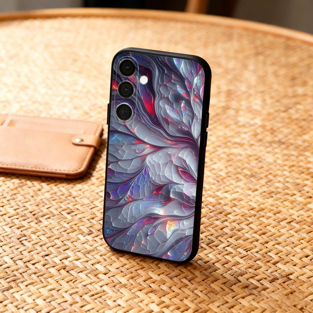 Чехол-накладка G-Glitter Art с мраморным узором для Samsung A73,72,71,A52,51,40,41,A22,A32,31,A13, Мягкий черный корпус