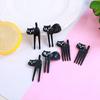 6Pcs Black Cat Fruit Fork Cute Toothpick Gadgets Kitten Dessert Decoration Fork