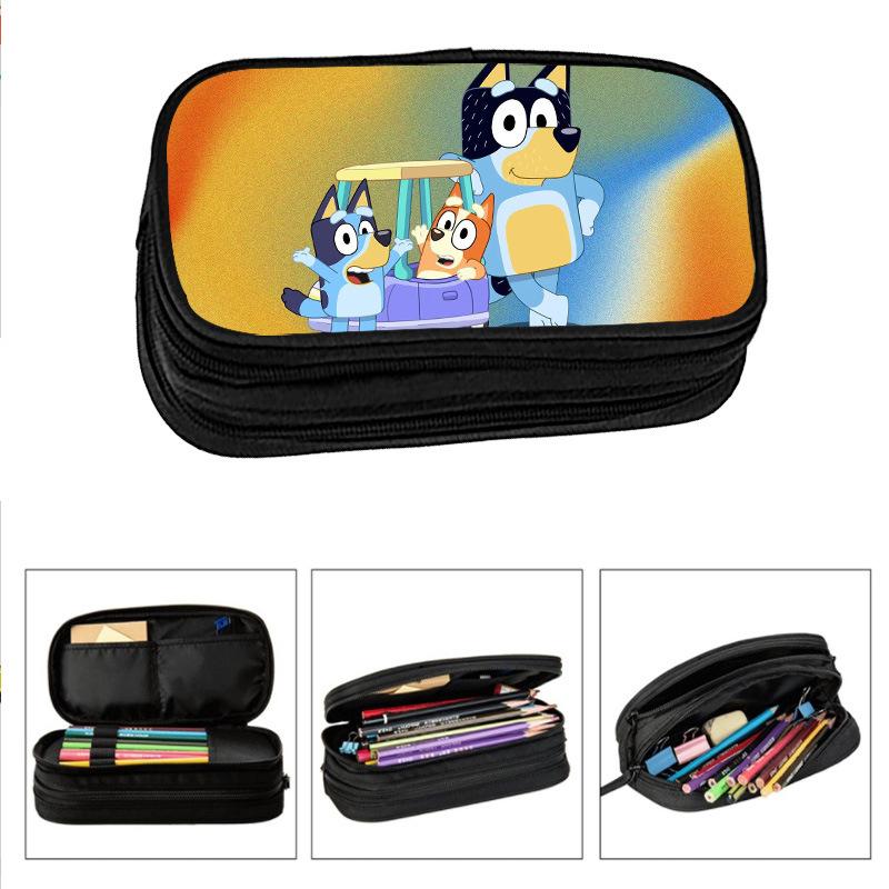 Bluey Bingo Primary School Stationery Pencil Case Cartoon Characters Children'S Cute Stationery Storage Supplies Daily Surprise