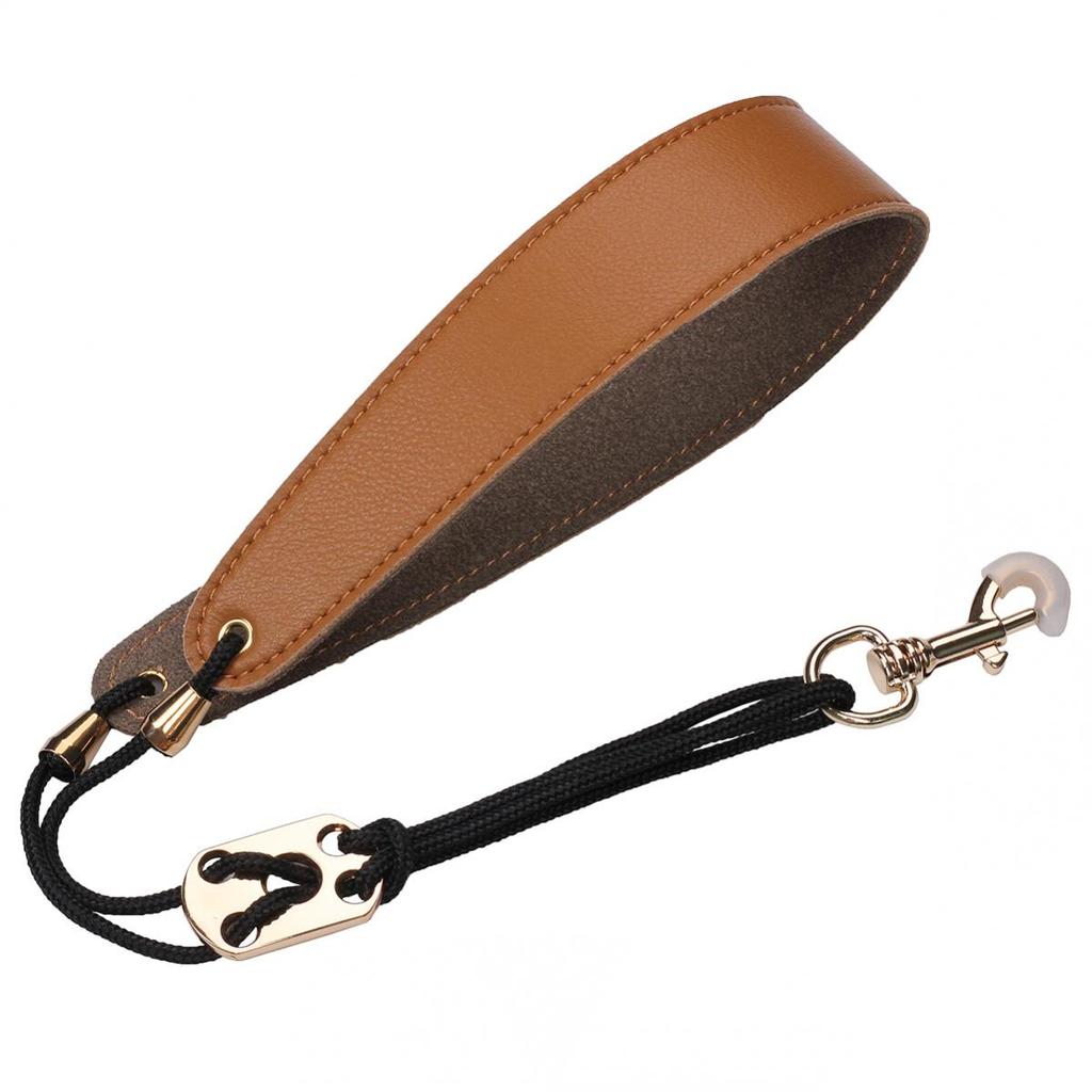 Кожаный шейный ремешок для саксофона с металлическим поворотным крючком для саксофона-альта/тенора/сопрано