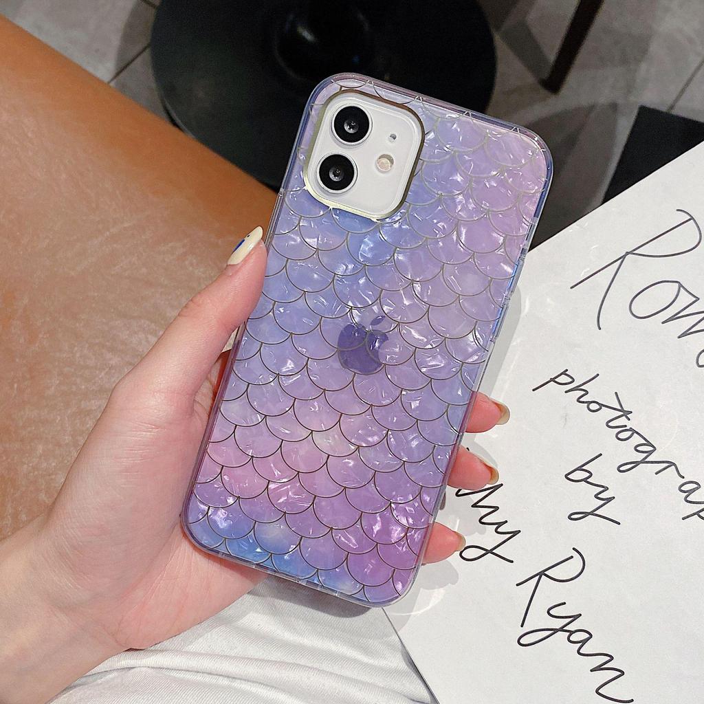 Чехол-чешуя русалки Mikalen с гальваническим покрытием для iPhone 14/13 Pro Max