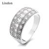 Классическое кольцо Lindon из медного сплава с цирконием, женские ювелирные изделия, свадебный подарок для вечеринки