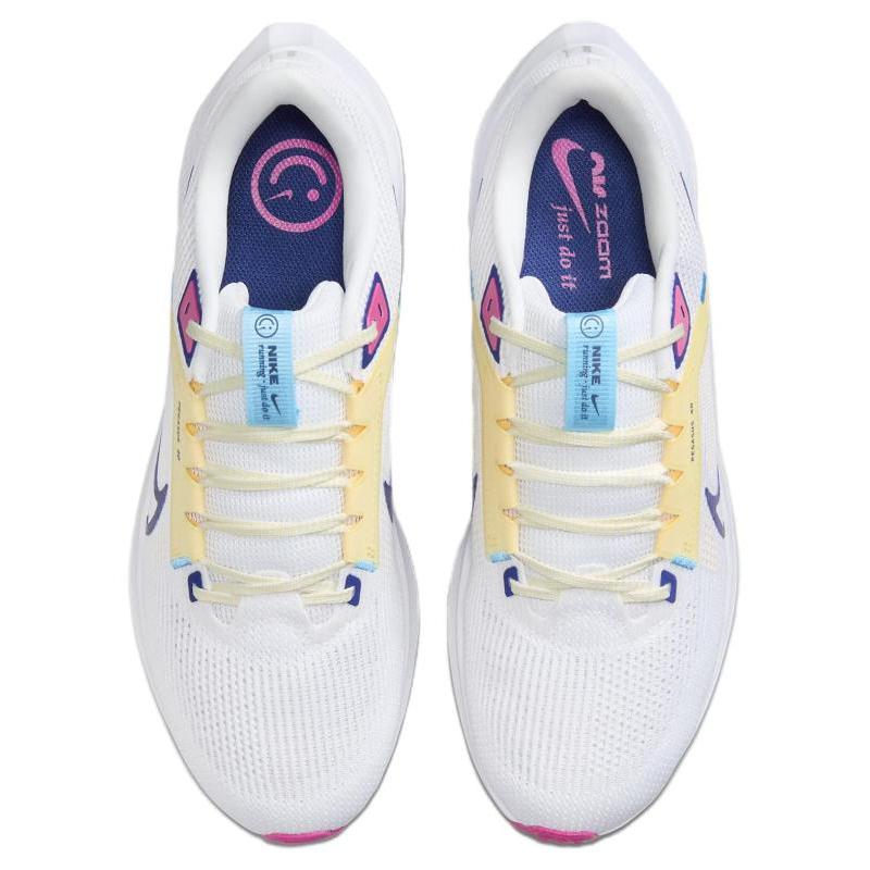 Nike Кроссовки Air Zoom Pegasus 40 Белые Темно-королевский синий DV3853-105