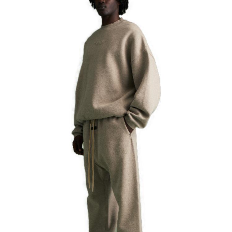Fear of God Essentials Мужские топы с круглым вырезом Core Heather Коричневый 192BT232044F