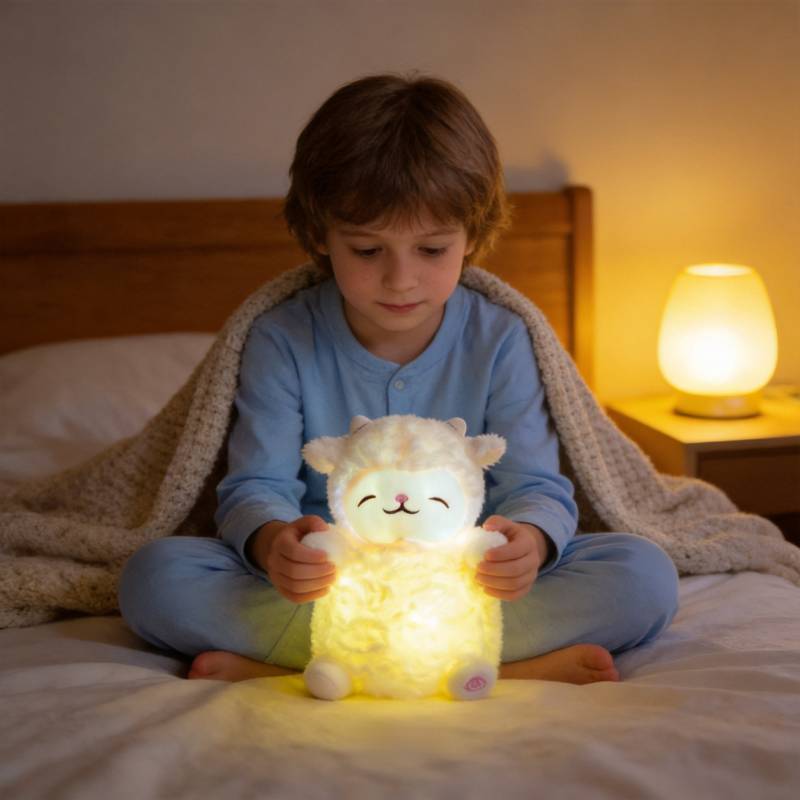 Colorful Led Luminous Sheep Plush Toy With Soft Pp Cotton For Children And Gift Giving