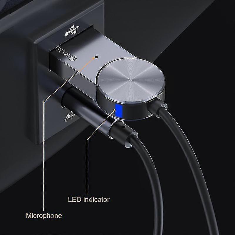 Car Bluetooth Receiver Aux Bluetooth Adapter Dongle Cable For Car 3.5mm Jack Aux Bluetooth 5.0 Receiver