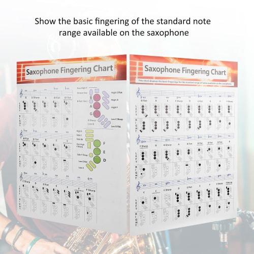 Saxophone Fingering Chart for Beginners, Chord Poster, Practice Accessory, Perfect for Practice and Learning