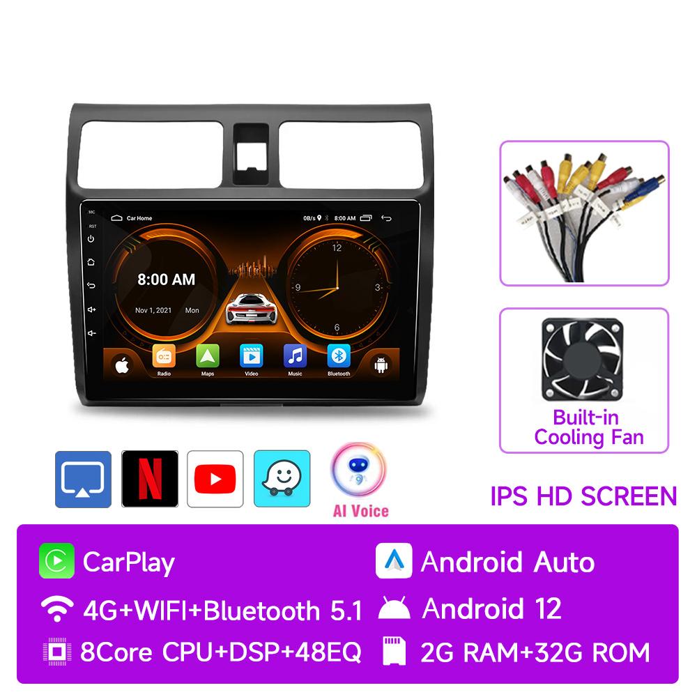 JIUYIN AI Голосовое 2 din Android Авто Радио Для Suzuki Swift 2003 - 2010 Carplay 4G Авто Мультимедиа GPS 2din автомагнитола