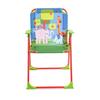 TOFFY – Chaise pliante enfant, métal Ø13 mm, assise textile, verrou anti-pliage, intérieur/extérieur, 36×37×52 cm