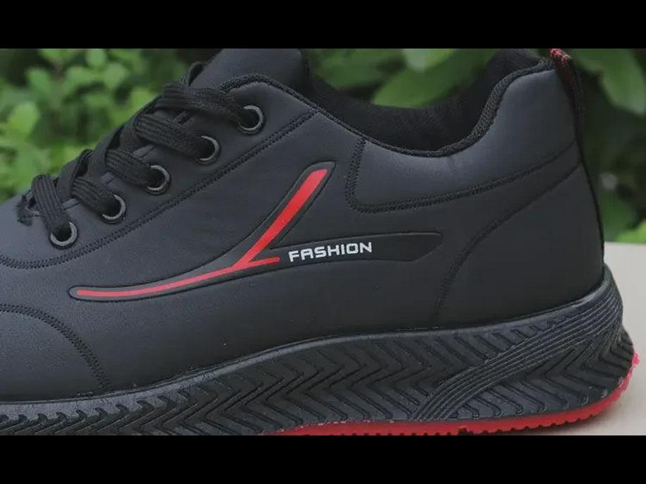 Men's Waterproof Leather Winter Running Shoes with Extra Warmth