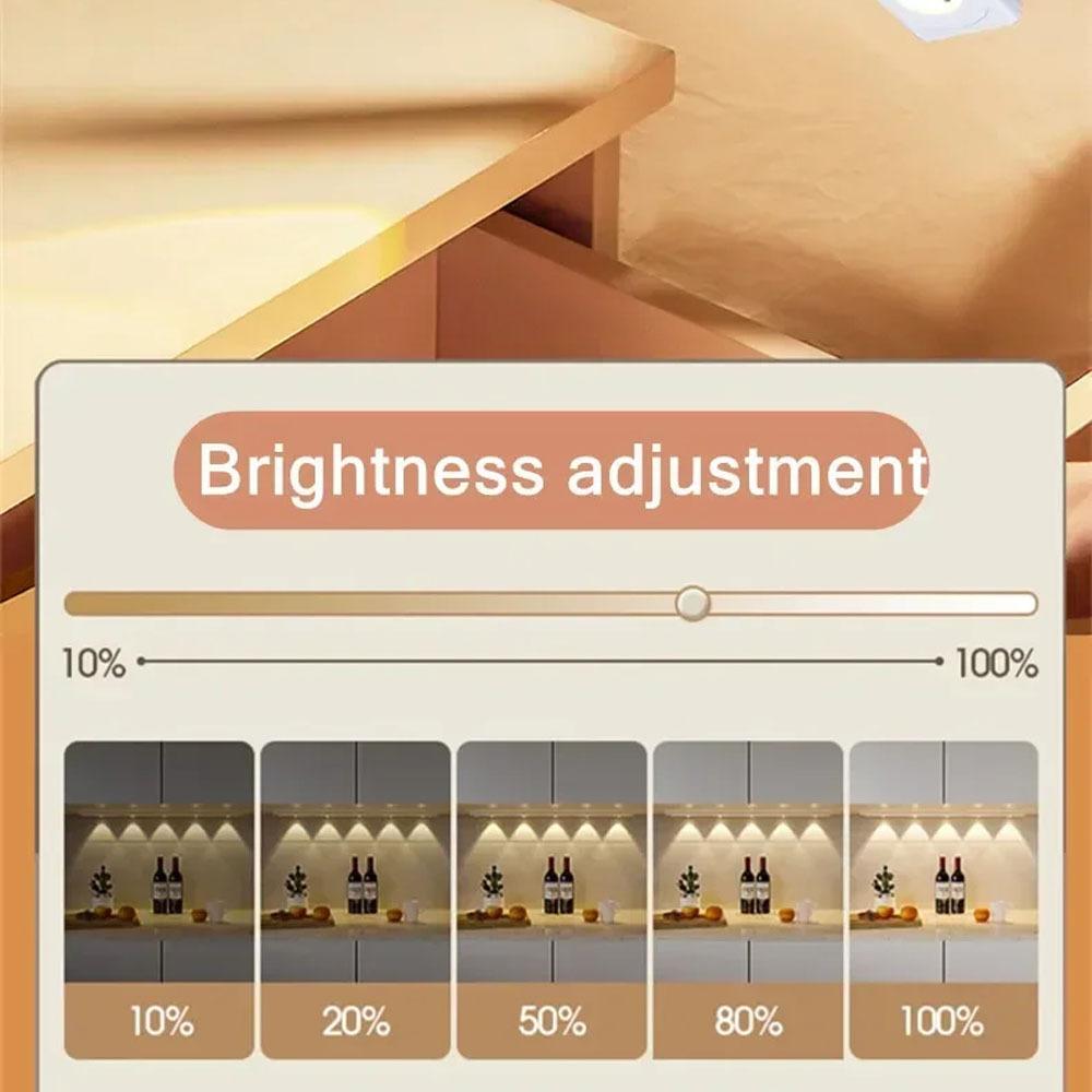 LED Kitchen Under Cabinet Light 20/30/40/50cm Rechargeable PIR Motion Sensor Closet Wardrobe Lamp Aluminum Night Light