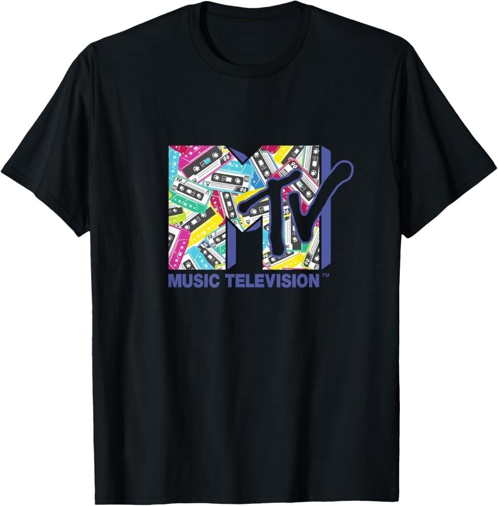 MTV – Official Logo with Classic 80s Tapes T‑Shirt