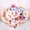 20Pcs 3cm Multicolor Daisy Flower Heads Mini Silk Artificial Flowers for Wedding Home Decoration Christmas Wreath Scrapbooking