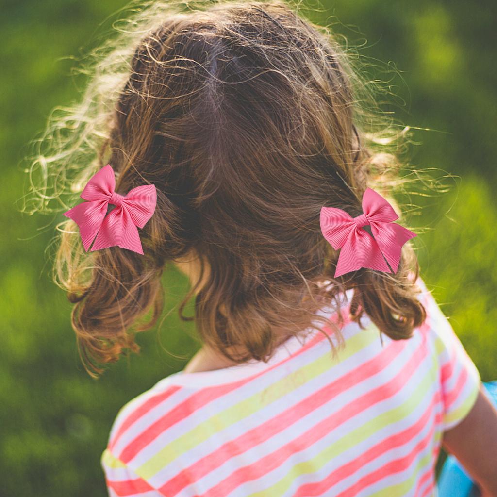 16 Pieces Babies Tiny 3 Inches Hair Bows Rubber Bands Hair Ropes Ponytail Holders for Baby Girls Infant Kids Hair Acessor