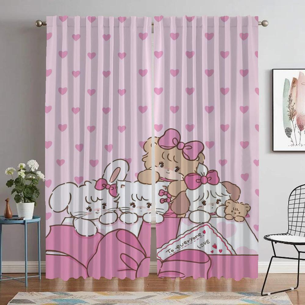 Mikko Curtains for Bedroom Anti-mosquito Curtains 2 Pieces Shades Halloween Decoration Partition Window Curtain for Room 2 Panel