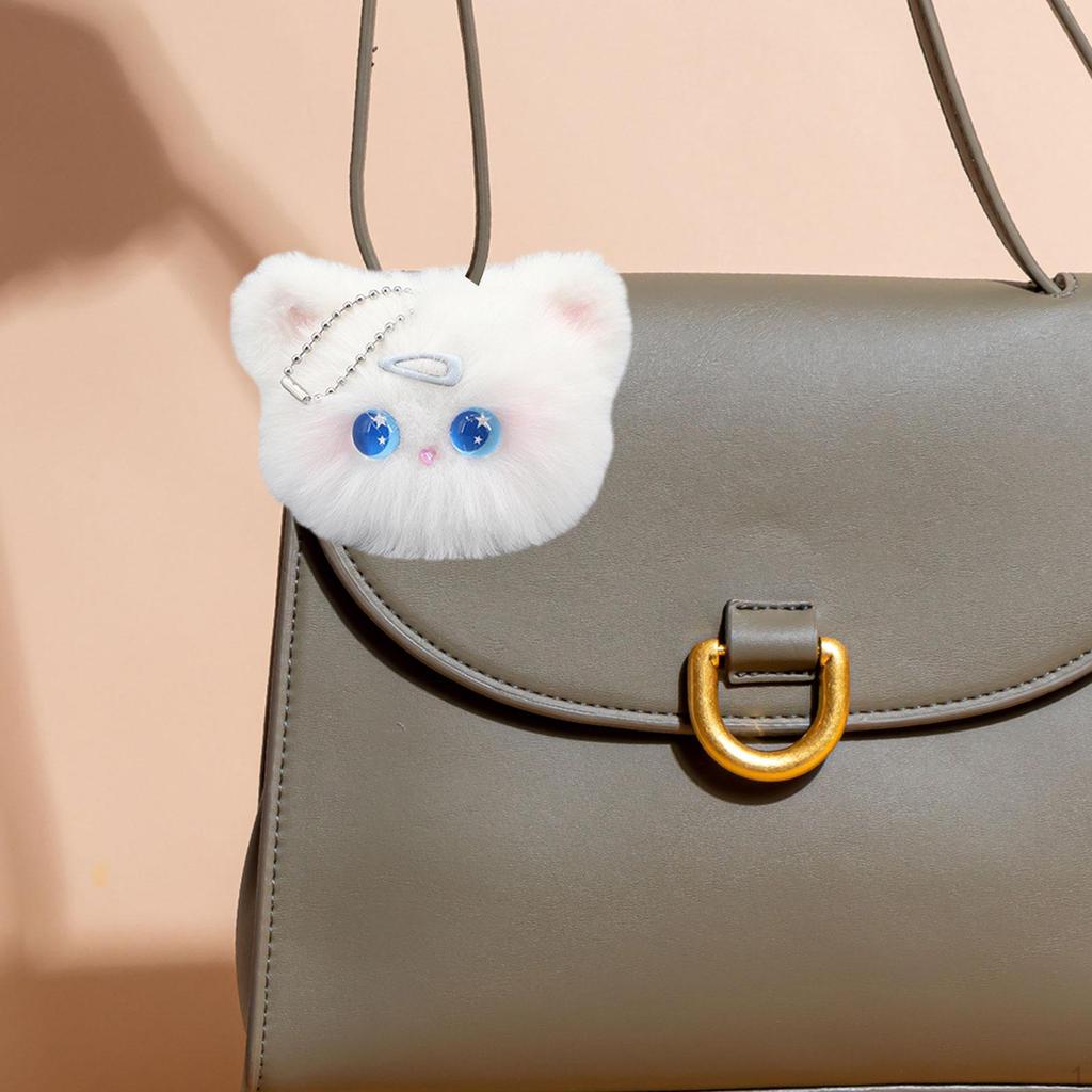 Плюшевый брелок для ключей в виде кошки, подвесной аксессуар, украшение для куклы из мультфильма