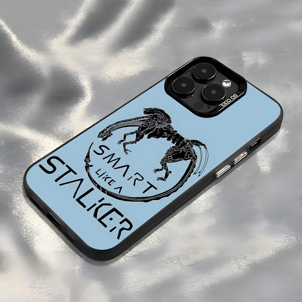 S-StalkerS Phone Case For IPhone17 Air 16 15 14 Plus 13 12 11 Pro 7 8 XS Max XR Silver Black Bumper Case