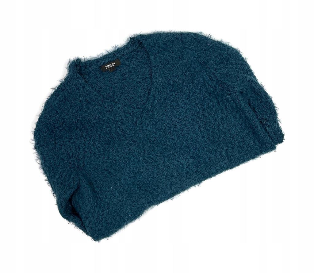 Turkusowy sweter z włoskami REACTION XL - Used