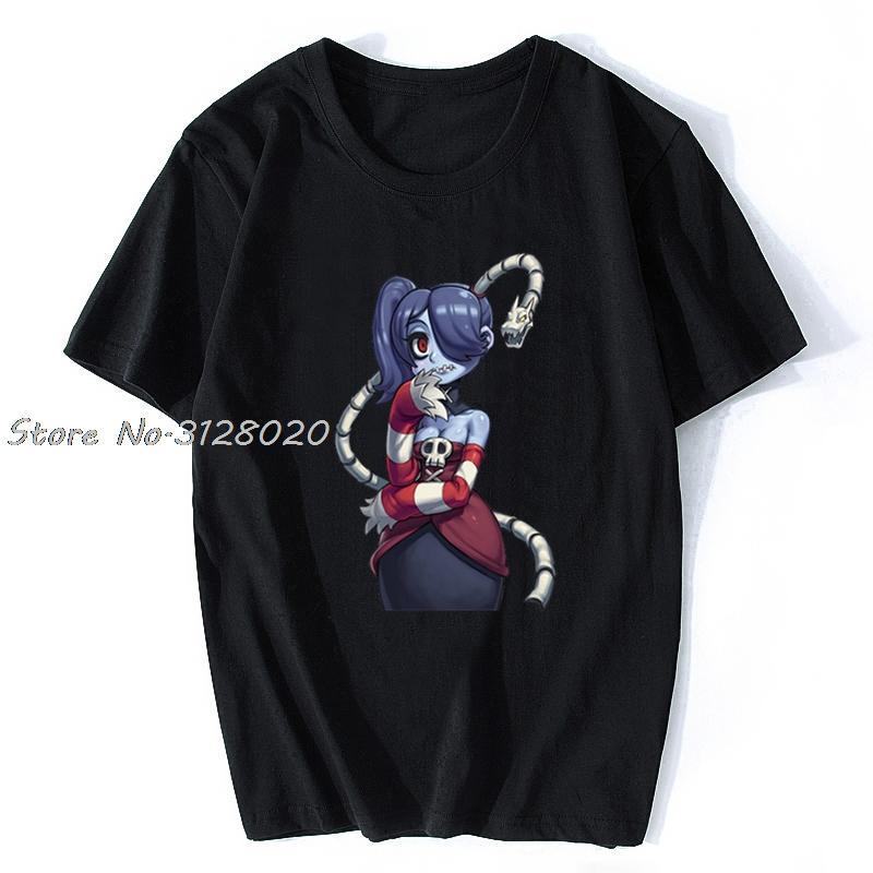 Мужская футболка Skullgirls Squigly Женская футболка Мужская хлопковая футболка Футболки Топы Уличная одежда Харадзюку