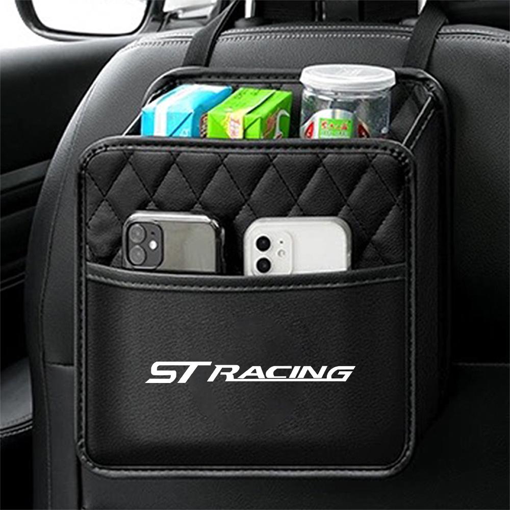 CMOC6 For Ford Mk7 Mustang Fiesta Mondeo Explorer Edge ST Racing Kuga Car Seat Back Storage Bag Tablet Phone Drink Snack Organizer Box