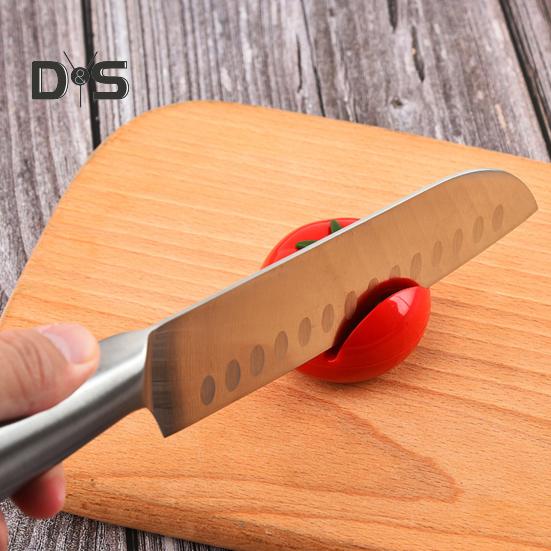 Милая керамическая точилка для томатов, быстрая заточка, многофункциональная резак для фруктов, ножницы, металлическая точилка для посуды, точильный камень, кухонные принадлежности