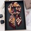 2026 New Floral Print Satin Silk Scarf 70cm Small Square Neck Scarf Women Versatile Decorative Bandana