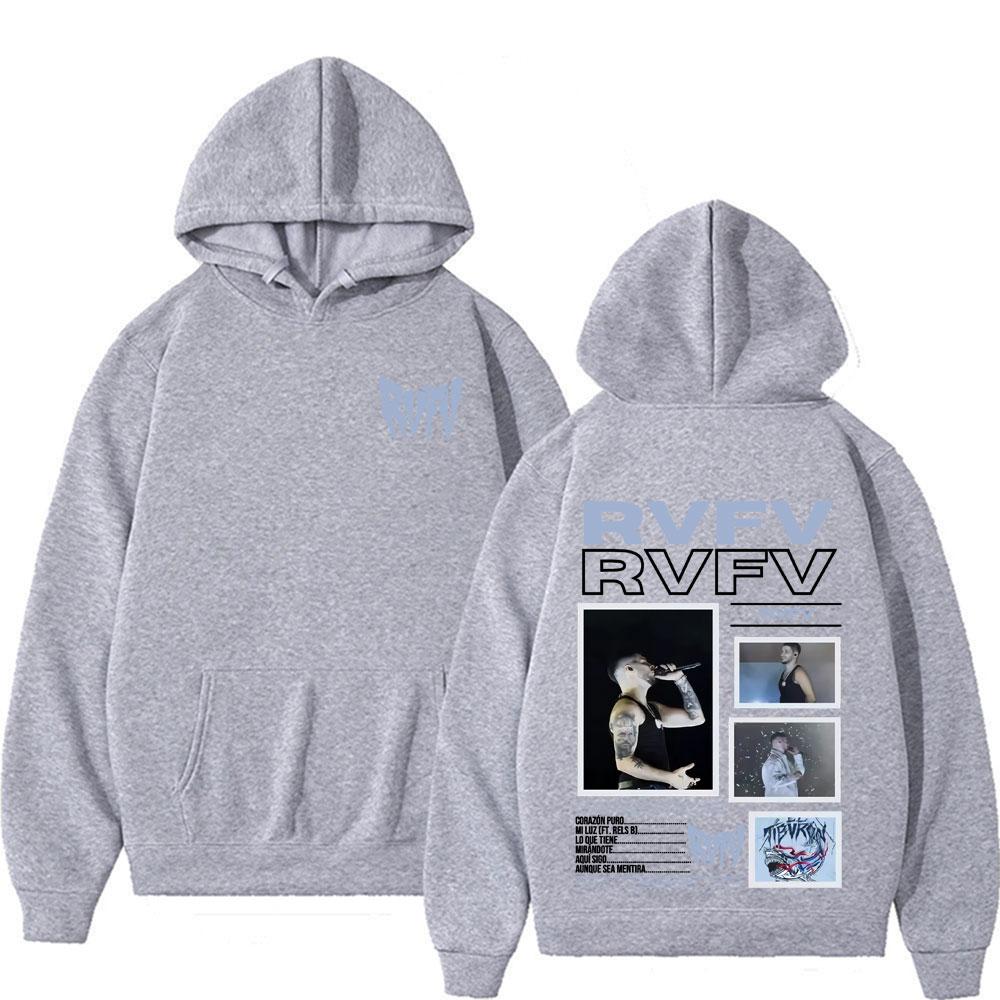 Rapper RVFV Eltiburón Tour 2025 Graphic Hoodies Male Fashion Fleece Retro Hip Hop Pop Music Sweatshirt Men Women Casual Pullover