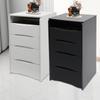 Pine Wood Makeup Vanity Table,Black/White Rectangular Vanity Desk with Flip Top Lighted Mirror 48*40*82cm Freestanding for Homes