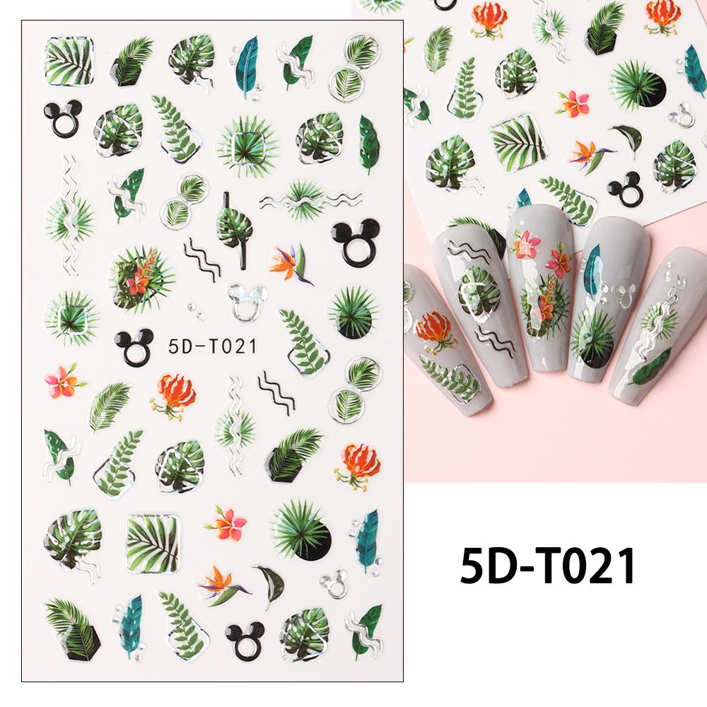 5D дизайн ногтей DIY маникюрный декор ползунки с рельефной гравировкой и тиснением наклейки для ногтей наклейка для дизайна ногтей