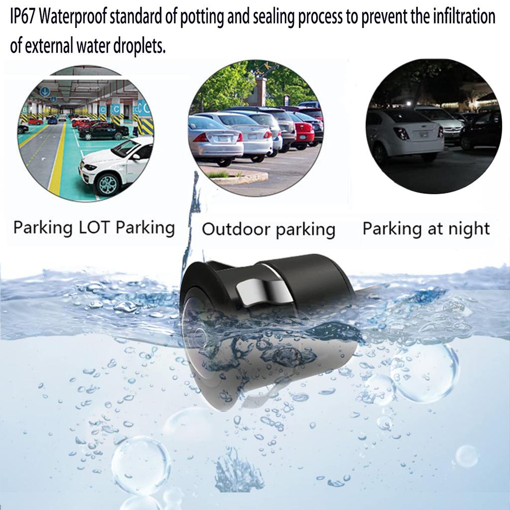 Car Reversing Camera, Rear View Camera 600 TV Line HD CMOS 170° Wide View