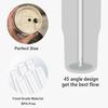 Replacement Straws Compatible with Stanley IceFlow Flip Straw Tumbler 30 oz,64 oz-Accessories included 6 Straws,1 Cleaning Brush(Not For Stanley Ice