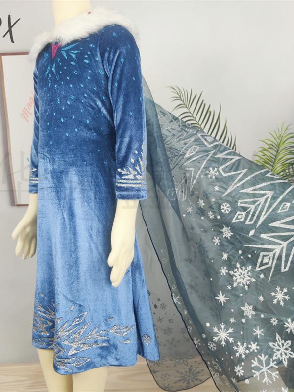 Frozen Princess Elsa Children's Cosplay Costume - Ice Queen Winter Dress Outfit
