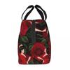Lunch Bag for Men Women Flamenco Roses Insulated Cooler Portable Picnic Work Dancer Dance Spain Spanish Oxford Tote Handbags