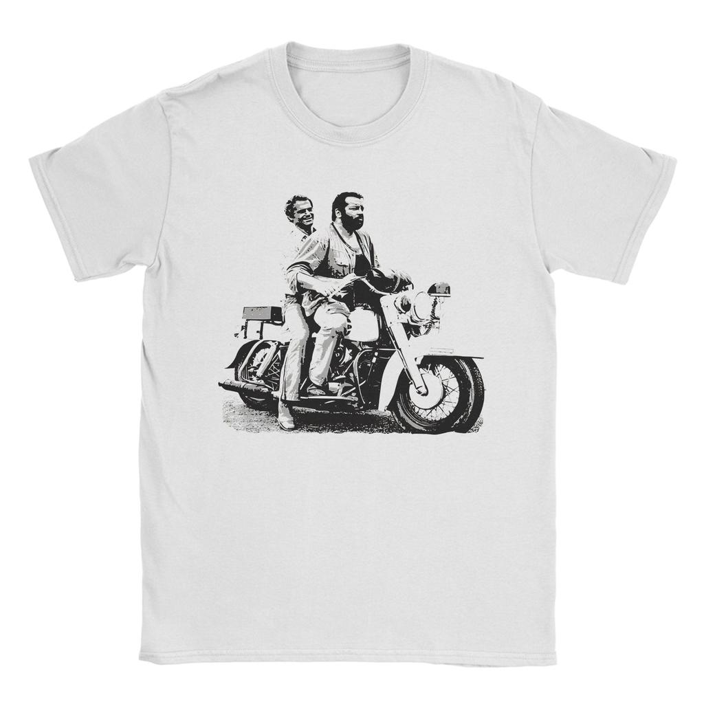Spencer Bud film movie legend Pure Cotton T Shirt For Unisex Beach  Streetwear T Shirts Round Neck Harajuku Tee Shirt Clothing