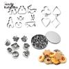 4/24Pcs Stainless Steel Mini Cookie Cutter Set Biscuit Cookie Mold Christmas Pastry Cutters Slicers Baking Tools