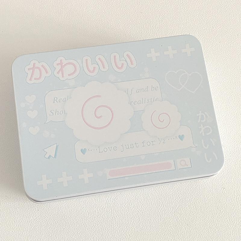 Жестяная коробка для хранения фотографий из мультфильмов Жестяная коробка для хранения небольших карточек Банки для монет Серьги Чехол для наушников Коробки для сбора ювелирных изделий