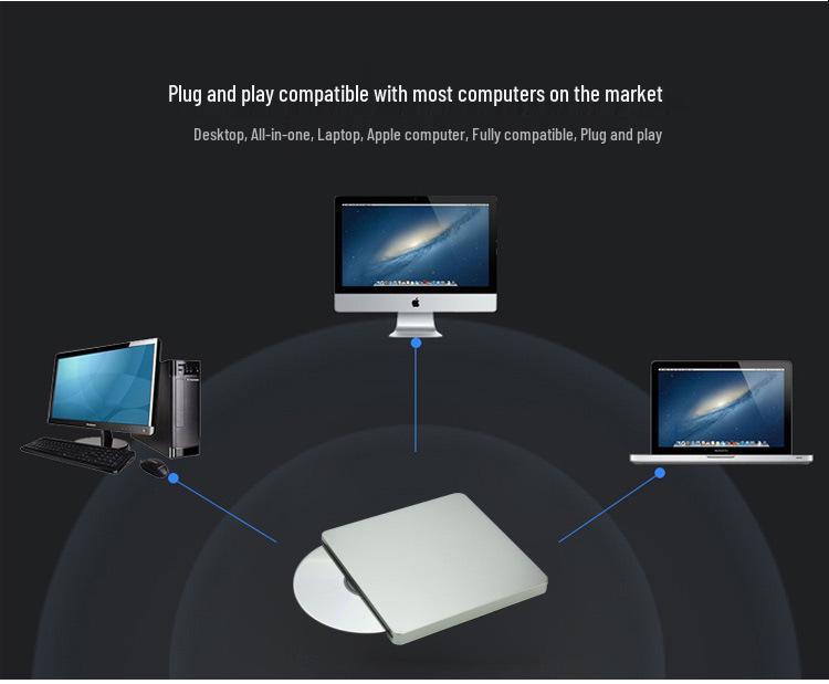 Высокоскоростной внешний DVD-привод с USB-C/USB, с загрузкой диска через слот