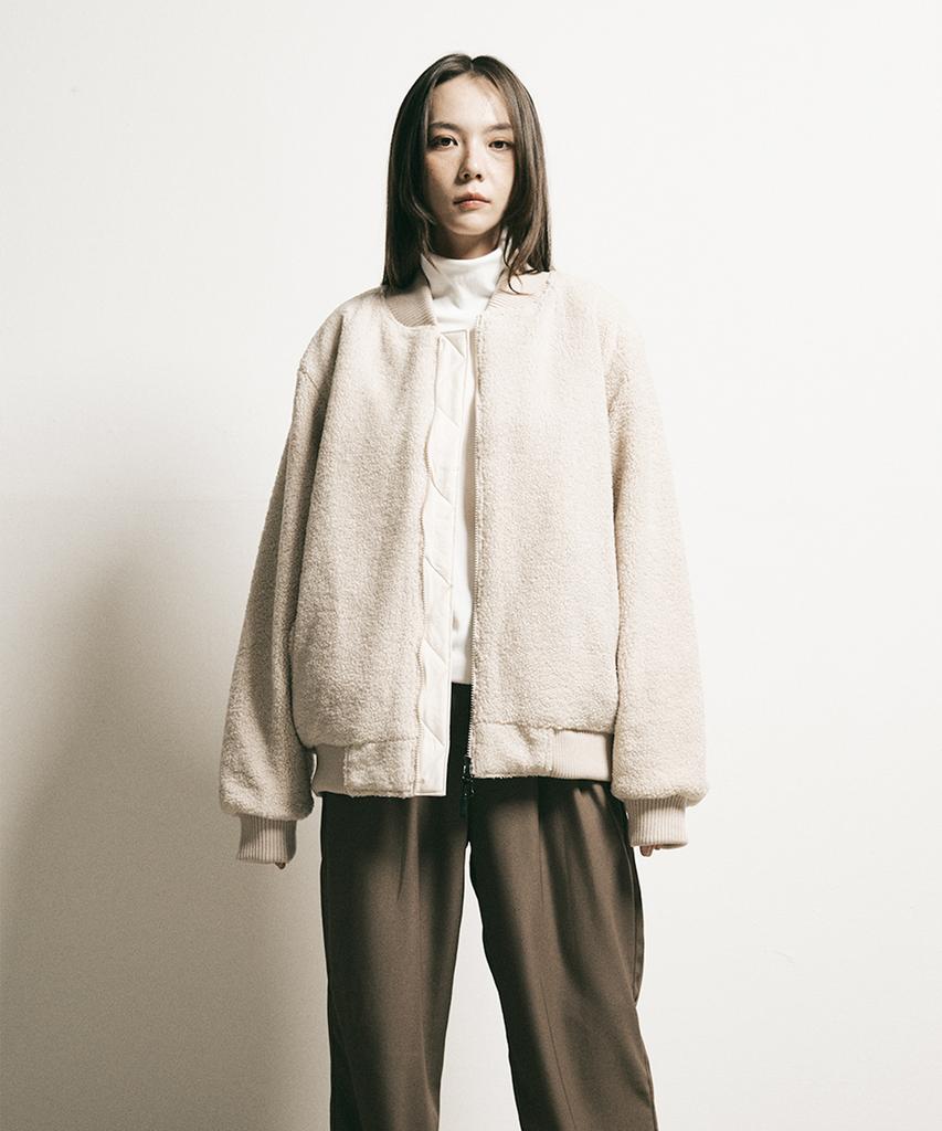 Ffeff Studio Tumble Reversible Blouson Jacket (Beige)