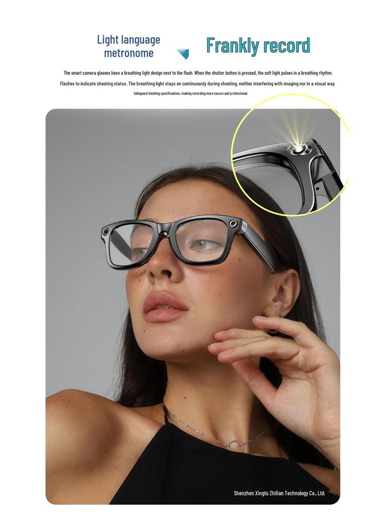 Умные очки W610: 800 Вт Пиксельные ИИ-переводчик, Запись фото и видео, WIFI, Двойное шумоподавление, Солнцезащитные очки с защитой от тряски.