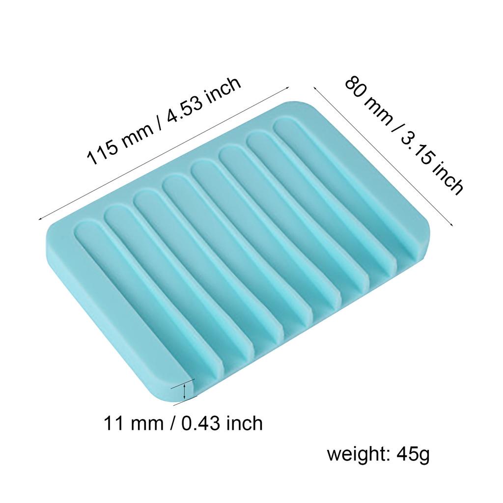 New Silicon Kitchen Bathroom Flexible Soap Dish Plate Holder Tray Soapbox