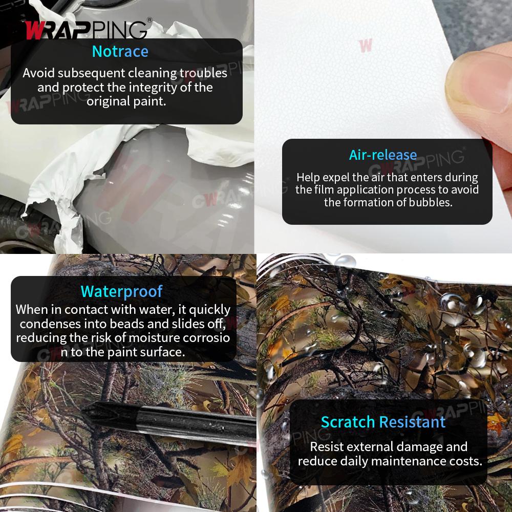 Виниловая наклейка на автомобиль для мотоцикла, текстура травы и листьев, автомобильная пленка для покрытия, авто, наружные аксессуары, обертка, клейкие наклейки, обертывание