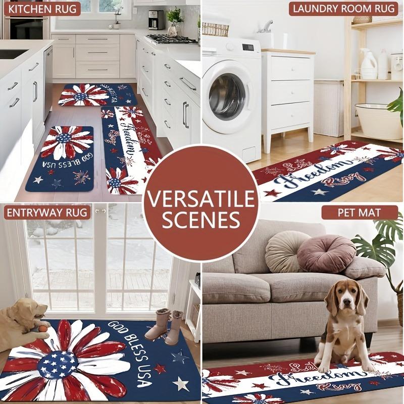 1PC Sweetheart Check Kitchen Rug Non-Slip Door Mat Pop design Bathroom Rug Bath Mat Carpet for Home Sink Laundry ecoreeree