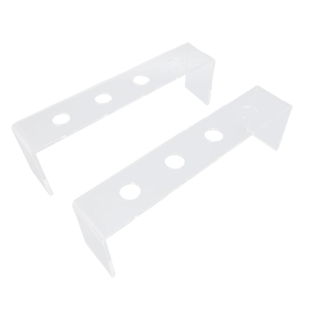 2Pcs Wine Bottle Stopper Display Acrylic Transparent 4 Slots Integrated Wine Stopper Holder for Countertop Bar Displays