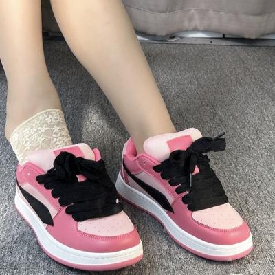 2025 весна и осень новые высокоценные туфли на хлебной подошве фиолетовые туфли на платформе, увеличивающие рост, повседневная обувь для пар, женская обувь