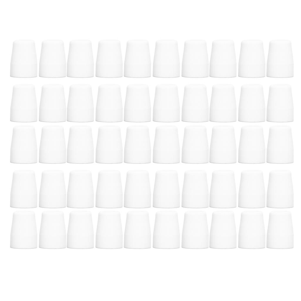 Набор из 50 шт. белых защитных колпачков для плазменного резака, стабильная работа, прочные расходные материалы для плазменной резки