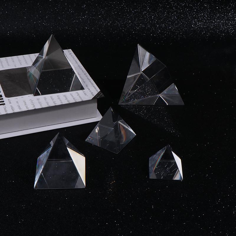 1 шт. прозрачная 4/5/6/7/8 см длина стороны прямоугольная пирамида многогранная призма оптическое стекло белая пирамида