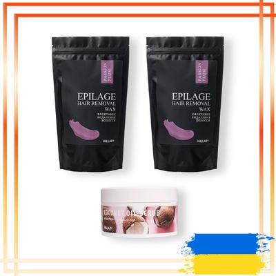 Набор гранул для эпиляции Passion Plum + Скраб для тела Coconut Oil Scrub